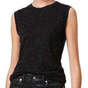 NWT - Allsaints - Imogen shimmer tank - Metallic Black - US 8
